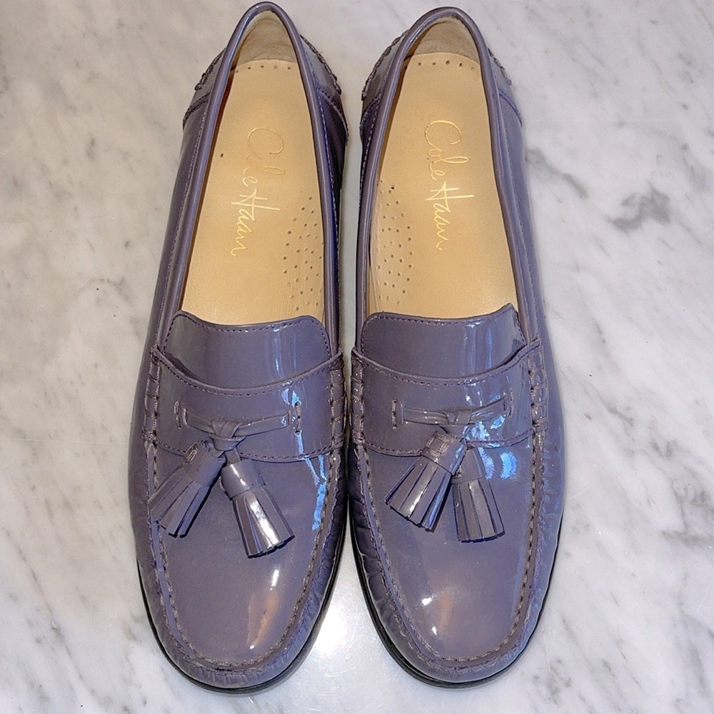 Cole Haan Purple Patent Tassel Loafers - Women's